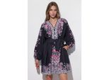 Kleid Mit GüRtel Und V-Ausschnitt Im Paisleymuster
