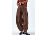 Hosen Mit Weitem Bein Und Elastischem Bund