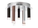 Brilliant Deckenleuchte "Cembalo", Braun (Braun, Kaffee), 7, Ø 30Cm H: 21,5Cm, 1 Stk., Leuchten, Led Deckenlampe 7Flg Braun/Kaffee, Deckenleuchte