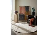 Wollteppich Abstrakt Beige Ø160 Cm - Leven Kadima Design