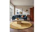 Wollteppich Geometrisch Senfgelb Ø160 Cm - Deben Kadima Design