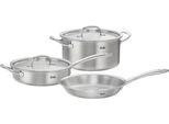 Topf-Set Fissler "Fissler M5 Pro-Ply, Edelstahl-Topfset (5-Teilig)", Silber (Silberfarben), TöPfe, 5-Teiliges Premium Kochgeschirr Mit Pro-Ply™ Technologie
