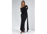 Asymmetrisches Bodycon-Maxi-Kleid Mit Schlitz