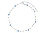 KettenanhäNger Adelia´S "Damen AnhäNger Aus Edelstahl Mit Perle", Blau (Silber), SchmuckanhäNger, Damen, Edelstahl, KettenanhäNger, Ideal Als Geschenk FüR Besondere AnläSse