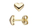 Paar Ohrstecker Jobo, Gold (Gelbgold 333), Ohrringe, Damen, Gelbgold 333, Herz 333 Gold