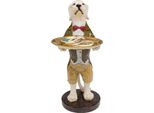 Dekofigur Kare Design "Gentleman Dog Tray", Grau, B:28,5Cm H:43Cm T:17,5Cm, Polyresin, Dekofiguren, Verschiedene GrößEn
