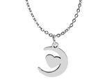 KettenanhäNger Adelia´S "Damen AnhäNger – Mond HerzanhäNger Aus Edelstahl", Silber, SchmuckanhäNger, Damen, Edelstahl, KettenanhäNger, Ideal Als Geschenk FüR Besondere AnläSse