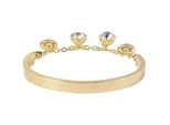 Armreif Adelia´S "Damen Armband – Armreif Aus Edelstahl Mit Strass Steinchen 17 Cm", Gold, ArmbäNder, Damen, 17Cm, Edelstahl, Armreif, Geschenkidee: Zeitlos Und Vielseitig