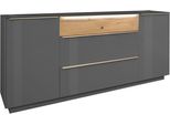 Sideboard MÄUsbacher "Nova", Anthrazit, B:214Cm H:92Cm T:42Cm, Sideboards, Sideboard, Sideboard, Bht 214/92/42 Cm, Inkl. Griffbeleuchtung, TüRdäMpfung