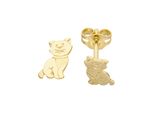 Paar Ohrstecker Jobo "Katze", Gold (Gelbgold 333), Ohrringe, Damen, Gelbgold 333, 333 Gold