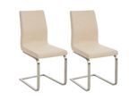 CLP 2Er Set EsszimmerstüHle Belfort Stoff Farbe:Creme