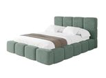 Polsterbett Mit Bettkasten Und Lattenrost Mit Kopfteil, Boxbett Ohne Matratze, Mit Stauraum - Nata 140X200 GrüN