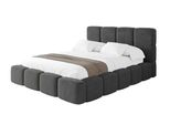 Polsterbett Mit Bettkasten Und Lattenrost Mit Kopfteil, Boxbett Ohne Matratze, Mit Stauraum - Nata 140X200 Dunkelgrau