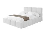 Polsterbett Mit Bettkasten Und Lattenrost Mit Kopfteil, Boxbett Ohne Matratze, Mit Stauraum - Nata 160X200 Weiß