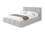 Polsterbett Mit Bettkasten Und Lattenrost Mit Kopfteil, Boxbett Ohne Matratze, Mit Stauraum - Nata 140X200 Hellgrau