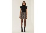 Hochtaillierte Leopardenmuster-Mini-Shorts