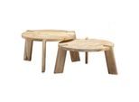 Wohnling WL6.344 Design Couchtisch (2Er Set) Mango 53 Cm X 53 Cm X 32 Cm