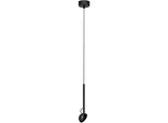 Nova Luce Pendelleuchte "Ola", Schwarz, 1, Ø 8Cm H: 145Cm, 1 Stk., Leuchten, Pendelleuchte