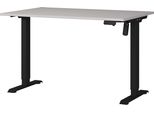 Schreibtisch Germania "Boras", Beige (Kaschmir, Schwarz, Schwarz, Kaschmir), B:120Cm H:120Cm T:80Cm, Tische, Schreibtisch, Breite 120/140/160 Cm, Metallgestell In Vers. Farben, Made In Germany