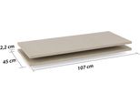 Einlegeboden Rauch "ZubehöR FüR Rauch-SchwebetüRenschräNke Blue", Beige (Leinenoptik Hell), B:107Cm H:1,6Cm T:45Cm, Holzwerkstoff, EinlegeböDen, Einlegeboden, 2Er-Set Breite 107 Cm, Tiefe 45 Cm