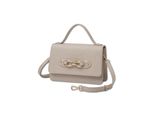 UmhäNgetasche "Bellezza", Damen, Gr. B/H/T: 24Cm X 16Cm X 8Cm Onesize, Beige, Polyurethan (Pu), Collezione Alessandro, Taschen UmhäNgetasche, Mit Eleganter Schleife