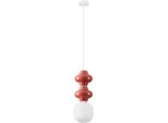 Nova Luce Pendelleuchte "Clio", Rot, Weiß, 1, Ø 18Cm H: 215Cm, 1 Stk., Leuchten, Pendelleuchte