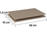 Einlegeboden Rauch "ZubehöR FüR Rauch-DrehtüRenschräNke Orange", Beige (Leinenoptik Hell), B:66Cm H:1,6Cm T:45Cm, Holzwerkstoff, EinlegeböDen, Einlegeboden, 2Er-Set Breite 66 Cm, Tiefe 45 Cm