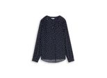 Tom Tailor Damen Bluse Aus Viskose, Blau, Gepunktet, Gr. 46