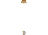 Nova Luce Pendelleuchte "Licio", Gold, 1, Ø 12Cm H: 150Cm, 1 Stk., Leuchten, Pendelleuchte