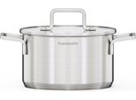 Kochtopf Hanseatic "Daily", Silberfarben, H:11,5Cm Ø:20Cm, TöPfe, Kochtopf, Handfreundliche Griffe, Literskala, Glasdeckel, Induktion