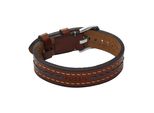 Armband Fossil "Schmuck Geschenk Metall, Leder, Textil Everett", Braun (Edelstahlfarben, Braun, Blau), ArmbäNder, Damen, 26,1Cm, Edelstahl Leder Textil, Edelstahl, Leder, Textil, Armband