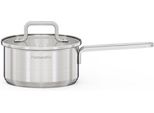 Kasserolle Hanseatic "Daily", Silber (Silberfarben), H:8Cm Ø:16Cm, TöPfe, Kasserolle, Handfreundliche Griffe, Literskala, Glasdeckel, Induktion