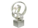 Dekofigur I.Ge.A. "Moderne Deko Skulptur", Silber, B:17Cm H:25Cm, Polyresin, Dekofiguren, Ornamente Statue Dekoration Figuren Geschenkidee, Silber