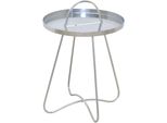 Beistelltisch, Silber (Silberfarben, Silberfarben, Silberfarben), B:40Cm H:57Cm T:40Cm, Hofmann Living AND More, Tische, Beistelltisch, Metallplatte