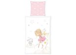 Kinderbettwäsche, Weiß, Pink, Textil, 135x200 cm, Oeko-Tex® Standard 100, pflegeleicht, hautfreundlich, Schlaftextilien, Bettwäsche, Kinderbettwäsche