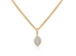 Kette Mit AnhäNger Orolino "Gold 585 Mit 6 NatüRlichen Brillanten Zus. 0,03Ct.", Gelb, Halsketten, Damen, 42/45Cm, 0,03, Gold, L: 45 B: 6Mm, GläNzend, B:6Mm