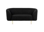2-SITZER-SOFA Polyester Schwarz Loen