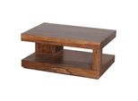 Couchtisch Sheesham Massivholz, 90X60 Cm, Einzigartige Maserung, 30 Kg Belastbarkeit