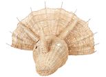 Wanddekoration Rattan Heller Holzfarbton Bioko