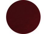 Teppich Kurzflor Main In Rot, Einfarbig, Ø 120 Cm