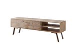 Lowboard Mango Massivholz Metall Landhausstil Modell Garda FüR Fernseher Bis 55 Zoll