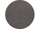 Teppich Kurzflor Main In Mokka, Einfarbig, Ø 120 Cm