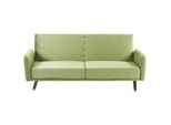 3-SITZER-SCHLAFSOFA Samtstoff OlivgrüN Senja