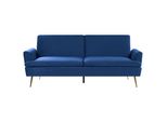 3-SITZER-SCHLAFSOFA Samtstoff Marineblau Vettre