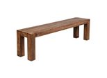 Sitzbank Massivholz Landhausstil Handgefertigt, Braun 160X35X45 Cm
