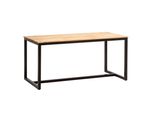 Esstisch Massivholz Metall Rechteckig Loft-Stil, Akazie 120X60X76 Cm