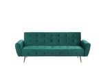 3-SITZER-SCHLAFSOFA Samtstoff SmaragdgrüN Selnes