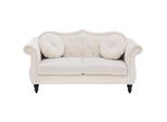2-SITZER-SOFA Samtstoff Beige Skien