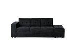 3-SITZER-SCHLAFSOFA Polsterbezug Schwarz Falster