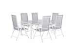 GartenmÖBel Set 6-Sitzer Aluminium Grau Catania